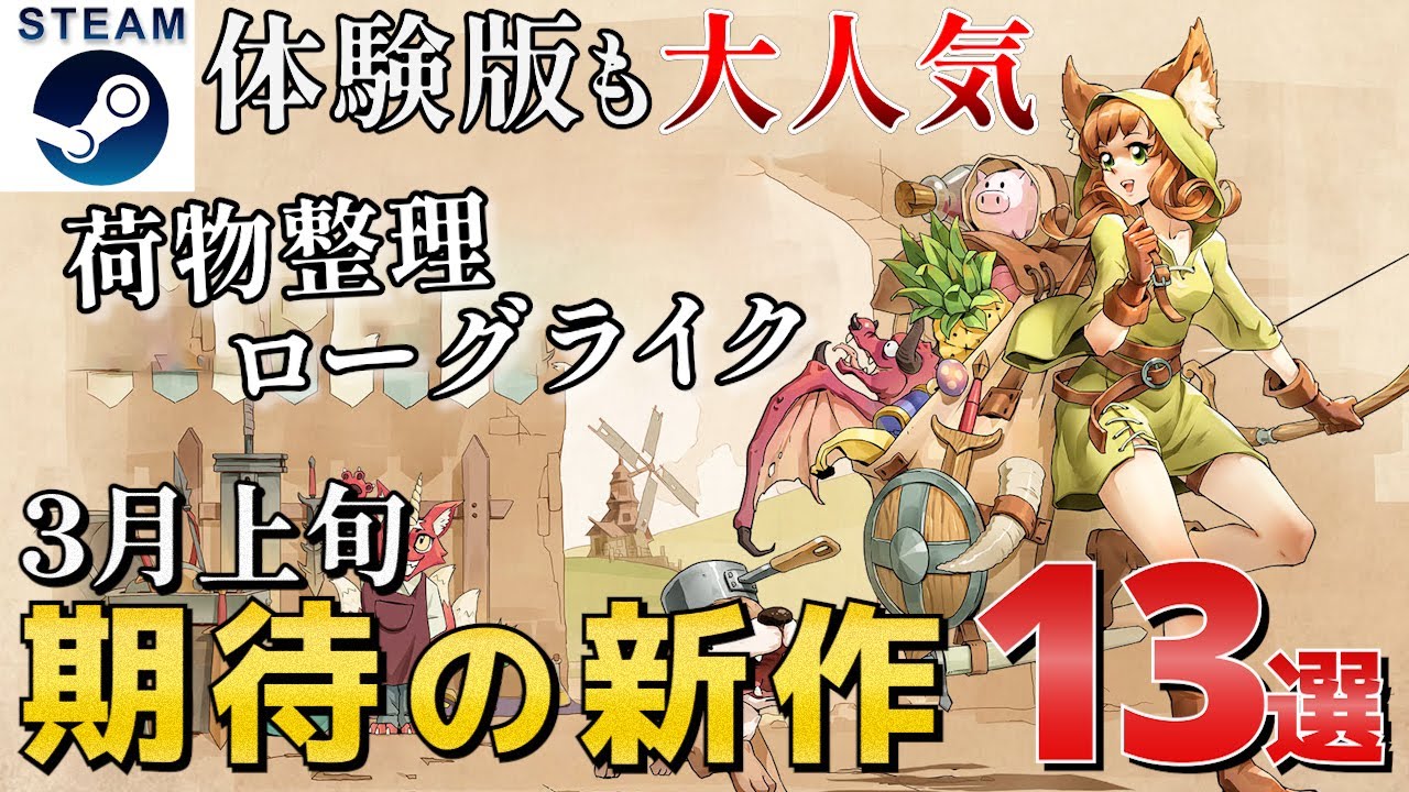 STEAM最新作】2024年3月上旬 体験版が好評を博した荷物整理デッキ構築