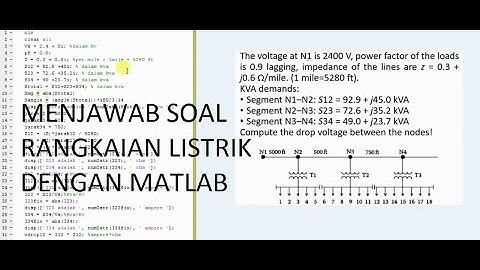MENYELESAIKAN SOAL DISTRIBUSI LISTRIK DENGAN MATLAB 2008