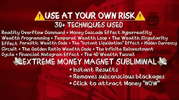 ⚠️💸Money Glitch Subliminal | 30+ Powerful Techniques used {Listen Once & Watch Your Wealth Explode}