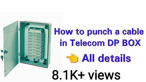 How to punch a cable in telephone DP box | Useful video for IT engineer @jayshreetelecom