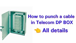How to punch a cable in telephone DP box | Useful video for IT engineer @jayshreetelecom