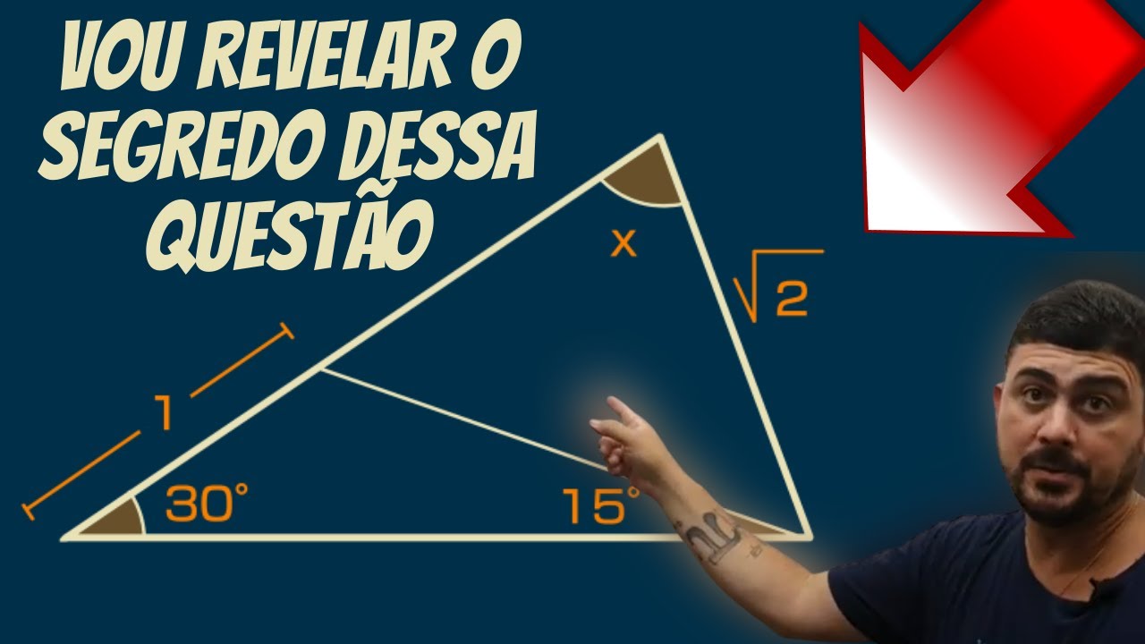 Questão DIFÍCIL envolvendo Triângulo que consegui RESOLVER! | GEOMETRIA | Prof. Cristiano Marcell