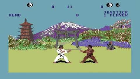 the way of the exploding fist commodore 64 gameplay