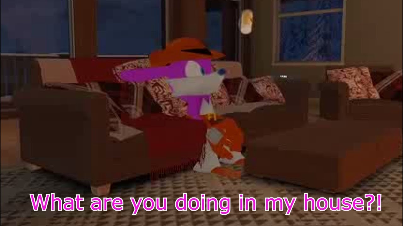 Rouge Meets Nack the Weasel (Fang the Sniper) at her Winter Home - VRChat