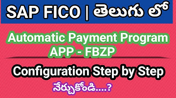 Automatic Payment Program (APP) in SAP FICO II APP Configuration with detailed explanation in Telugu
