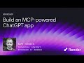 Build an interactive ChatGPT app powered by OpenAI Apps SDK and MCP