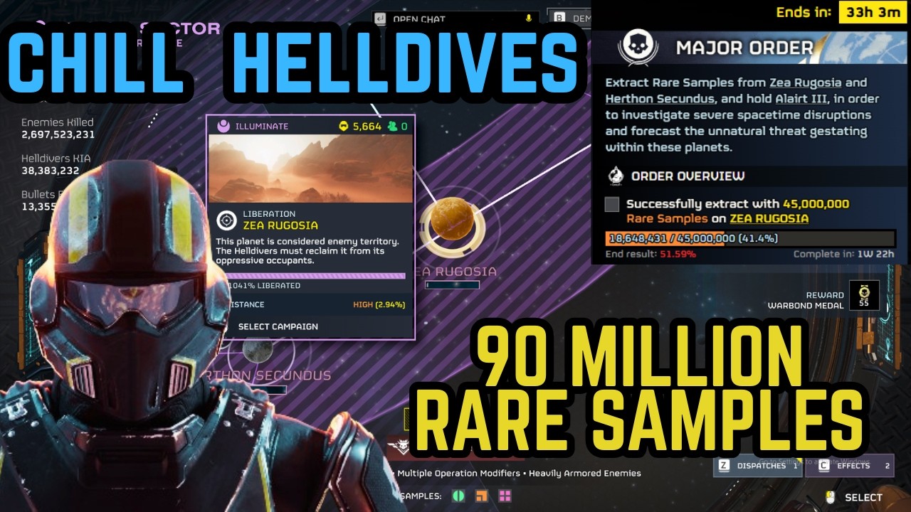 CHILL HELLDIVES | SQUID SAMPLE COLLECTING | HELLDIVERS 2 #helldivers2gameplay #helldivers2