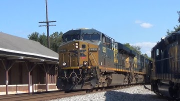 CSX ES40DC 5233 w/ Nice K5HL + Crew Leads 7-Engine Manifest X590-07 on 9/7/21