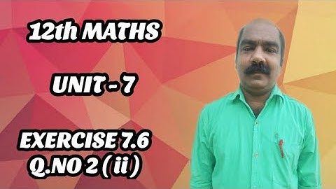#83 | 12th Maths EXERCISE 7.6 Q.NO 2 (ii) online school online class e learning education