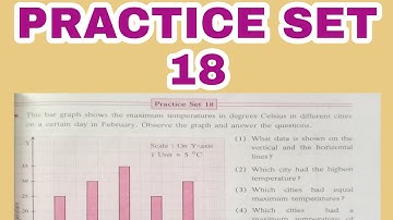 Practice set 18 class 6th maths | chapter 6 bar Graph | Maharashtra state board