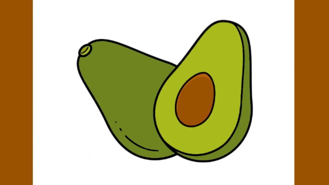 Cómo dibujar un aguacate - cómo dibujar un avocado - cómo dibujar un