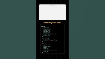 Modern Bubble Dropdown Menu with CSS Only 🫧