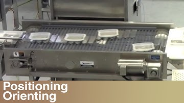 Frozen Dinners Transferring Through a Lane Switch Conveyor System