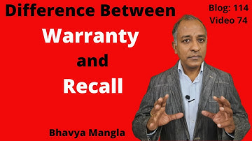 Difference between Warranty and Vehicle Recall / IATF 16949 | ENGLISH | Bhavya Mangla