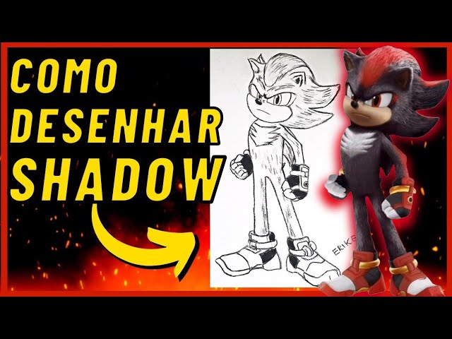 Como DESENHAR o SUPER SHADOW - Como DIBUJAR a SUPER SHADOW - How to DRAW  SUPER SHADOW - SONIC 