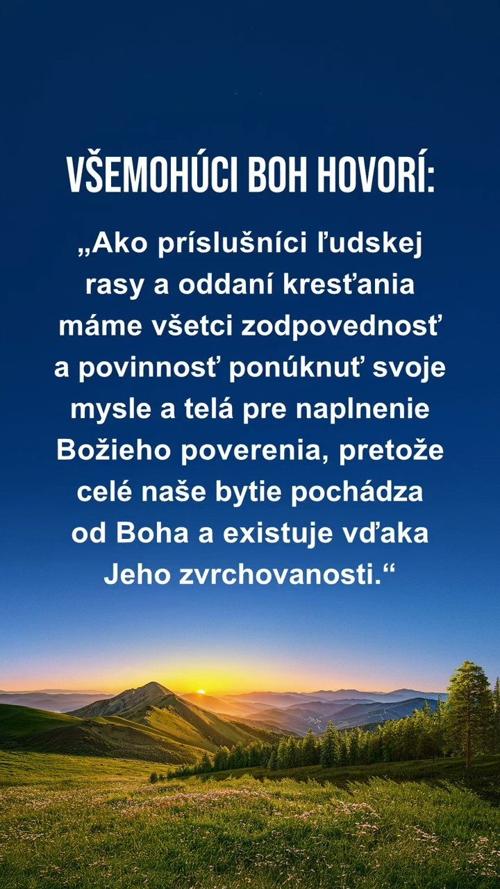 Stíšte sa pred Bohom, čítajte Jeho slová