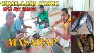 Grilled Fish with Mix Masala Tasty ll Masarap ll Kainan kasama ang Bangladesh Friend,,