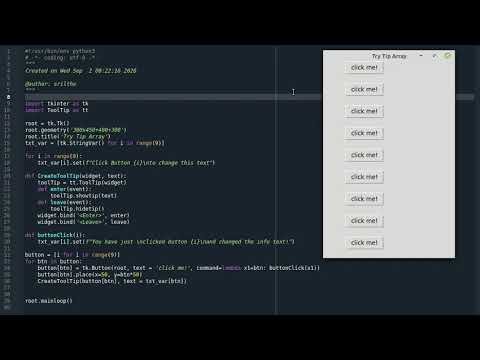 Python ToolTipsArray