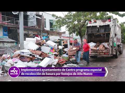 Implementar&aacute; Centro programa especial de recolecci&oacute;n de basura por festejos de A&ntilde;o Nuevo