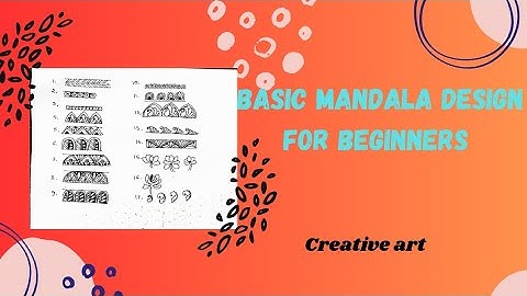 basic mandala art for beginners/ part -2/mandala drawing