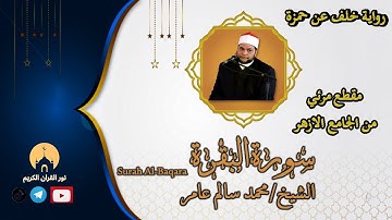 الشيخ محمد سالم عامر يُبدع برواية خلف عن حمزة | ما تيسر من سورة البقرة - رمضان 1446🌙🎧