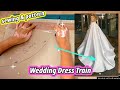 How to Make a Wedding Dress Train Pattern Making | #faldacircular | based from circle skirt