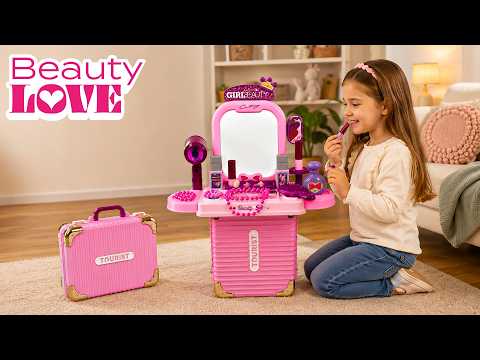 Maletín tocador 3 en 1 con accesorios +3 años Beauty: Tocador de juguete portátil | COLORBABY