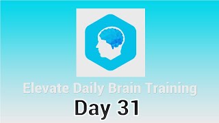 Doing Elevate Brain Training Everyday: Day 31 (31/365) screenshot 5