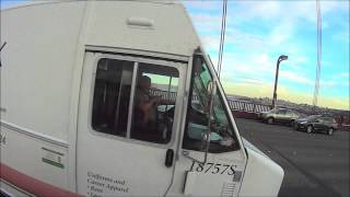 Aramark Truck Texting while Driving on the Golden Gate Bridge