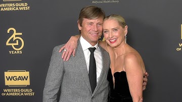 Grant Show and Katherine LaNasa attend the 2025 Norman Lear Awards red carpet