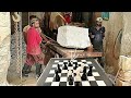 chess set making process || how to make chess board from marble (ajedrez)