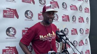 FSU defensive backs coach Marcus Woodson talks about his position group
