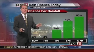 Chance of rain during Packers Chiefs game