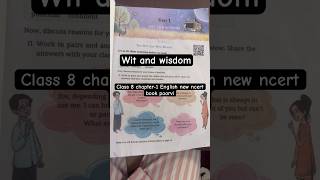 WIT AND WISDOM class8th English chapter-1 #class8english #newncert #ncert #english #class8 #trending