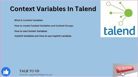 Talend Context Variables