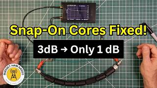 Snap-On Ferrite Cores FIXED! 3dB → Only 1dB Difference (RF Choke Test)