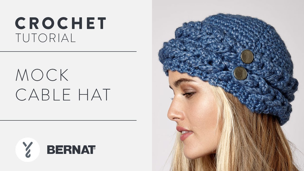 how-to-crochet-a-hat-mock-cable-hat-youtube