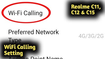 Realme C11, C12 & C15 WiFi Calling Setting