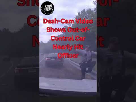 Dash-Cam Video Shows Out-of-Control Car Nearly Hit Officer
