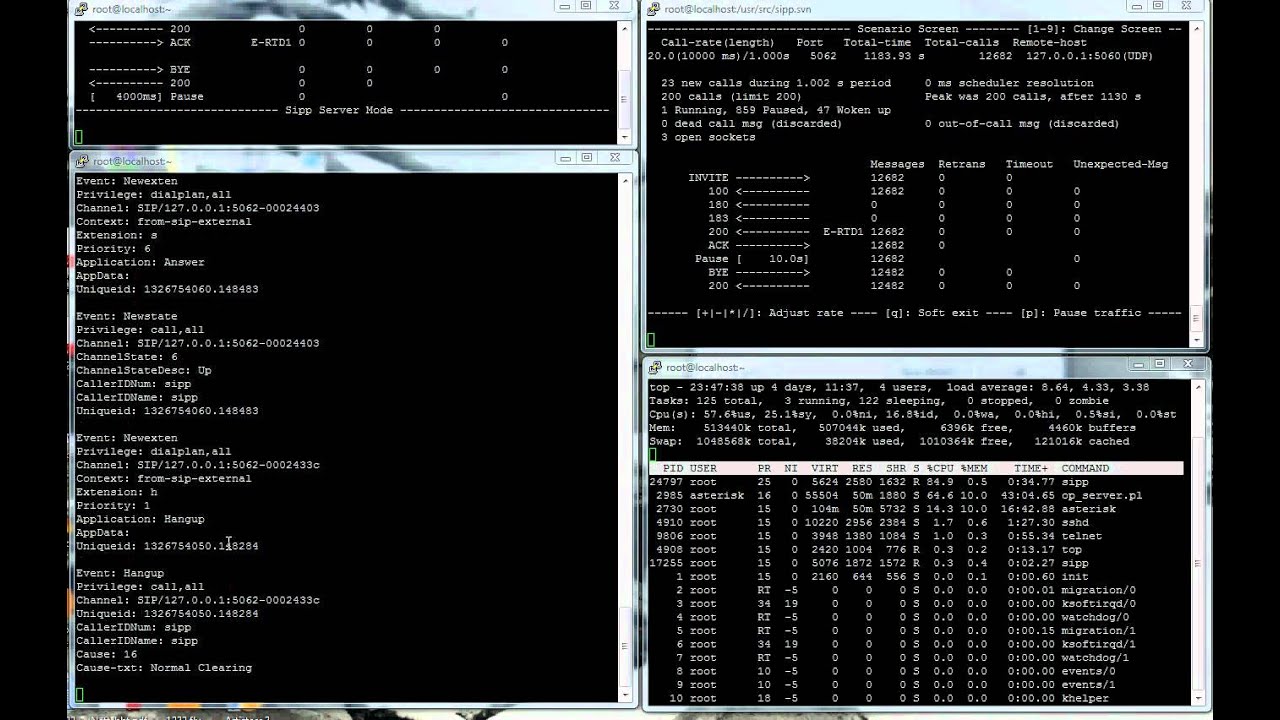 Asterisk Stress testing using SIPp - YouTube