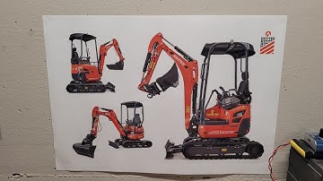 Build - RC Kubota Hutter U17 1:15 Scale Excavator [How to scale a drawing]