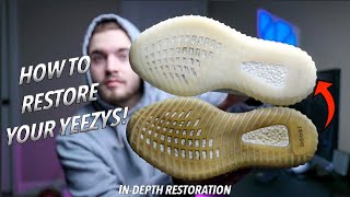 How-to deep clean and deoxidize Adidas Yeezy 350 V2! (Full Restoration)