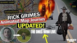 Rick Grimes Animated Map Journey From The Walking Dead - Updated From The Hospital Bed To Towl