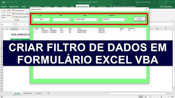 Filtro em Listbox Excel VBA - Controle Financeiro Excel - Aula 05