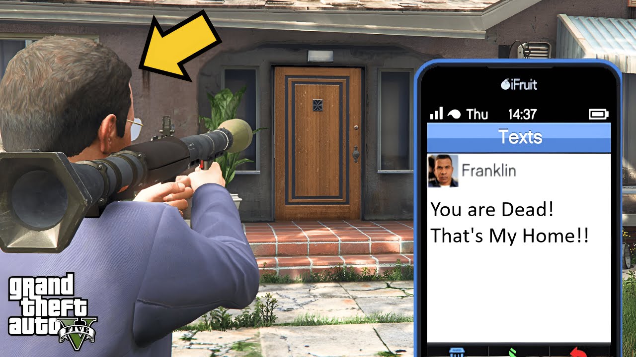 What Happens if You Shoots Rockets at Franklin's Old House in gta 5
