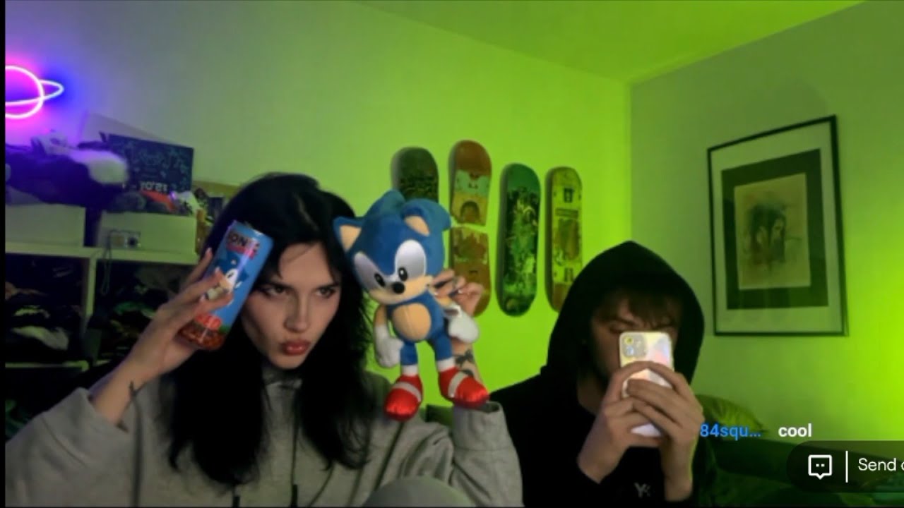 Rizha and Kike in night live stream on Twitch - 02.21.2024