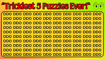 ““Trickiest 5 Puzzles Ever!”  Odd One Out Puzzle Pack – Test Your Eyes in 5 Rounds 🎯” #puzzlevideo