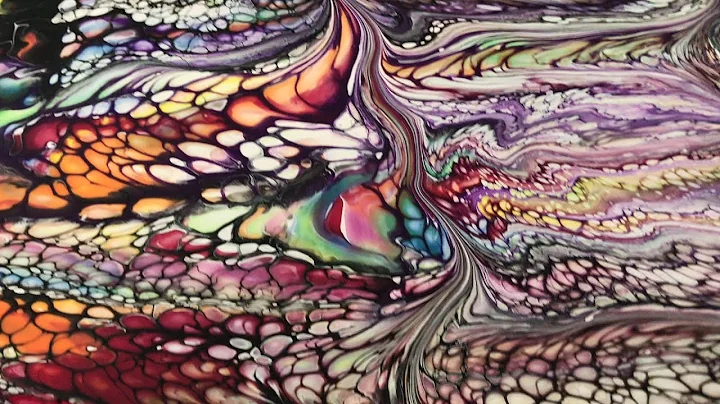#247A DIPTYCH Drizzle Swipe Wreck Spin Acrylic Pour