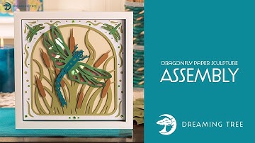 SVG File - Dragonfly Paper Sculpture - Assembly Video (For Cricut, Silhouette, and ScanNCut)