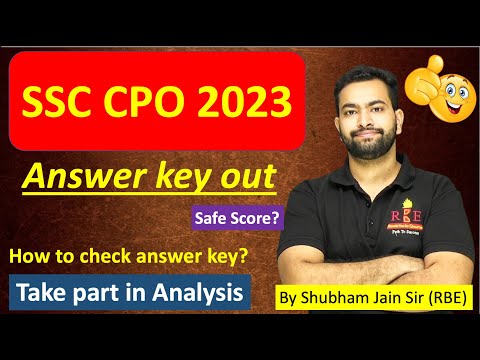 SSC CPO 2023 Tier-1 Answer key out| Take part in analysis
